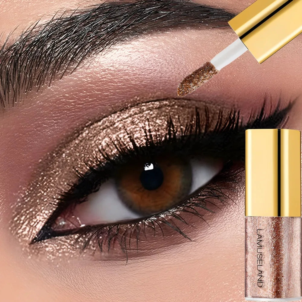 Pearly Liquid Eyeshadow Makeup Natural Smokey Silver Shimmer Glitter Diamond Shadows For Eyelids Waterproof Beauty Highlighter