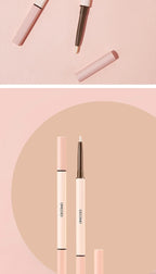 GECOMO 3D star eye double head silkworm pen, keep makeup lasting, waterproof and not easy to stain, brighten