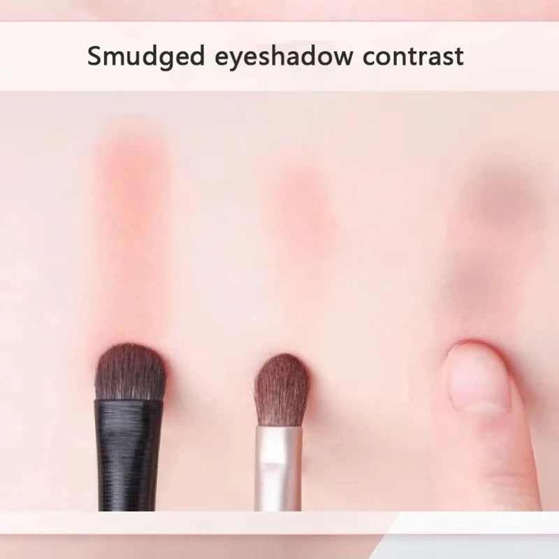 6-Piece Eye Makeup Brush Set: Professional Soft Contour Eyeshadow Brush, Small Eye Makeup Brushes for Detailed Eye Makeup, Facia