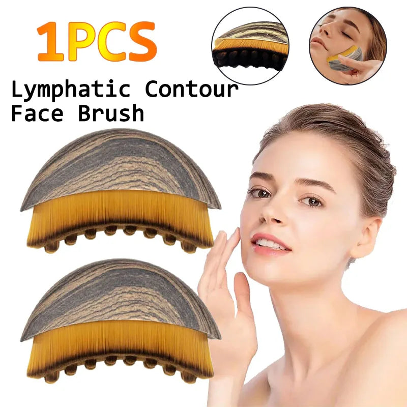 Lymphatic Contour Face Brush Ergonomically Designed To Fit  Sculpting Drainage Massager for Face The Skin Precisely LBHL31
