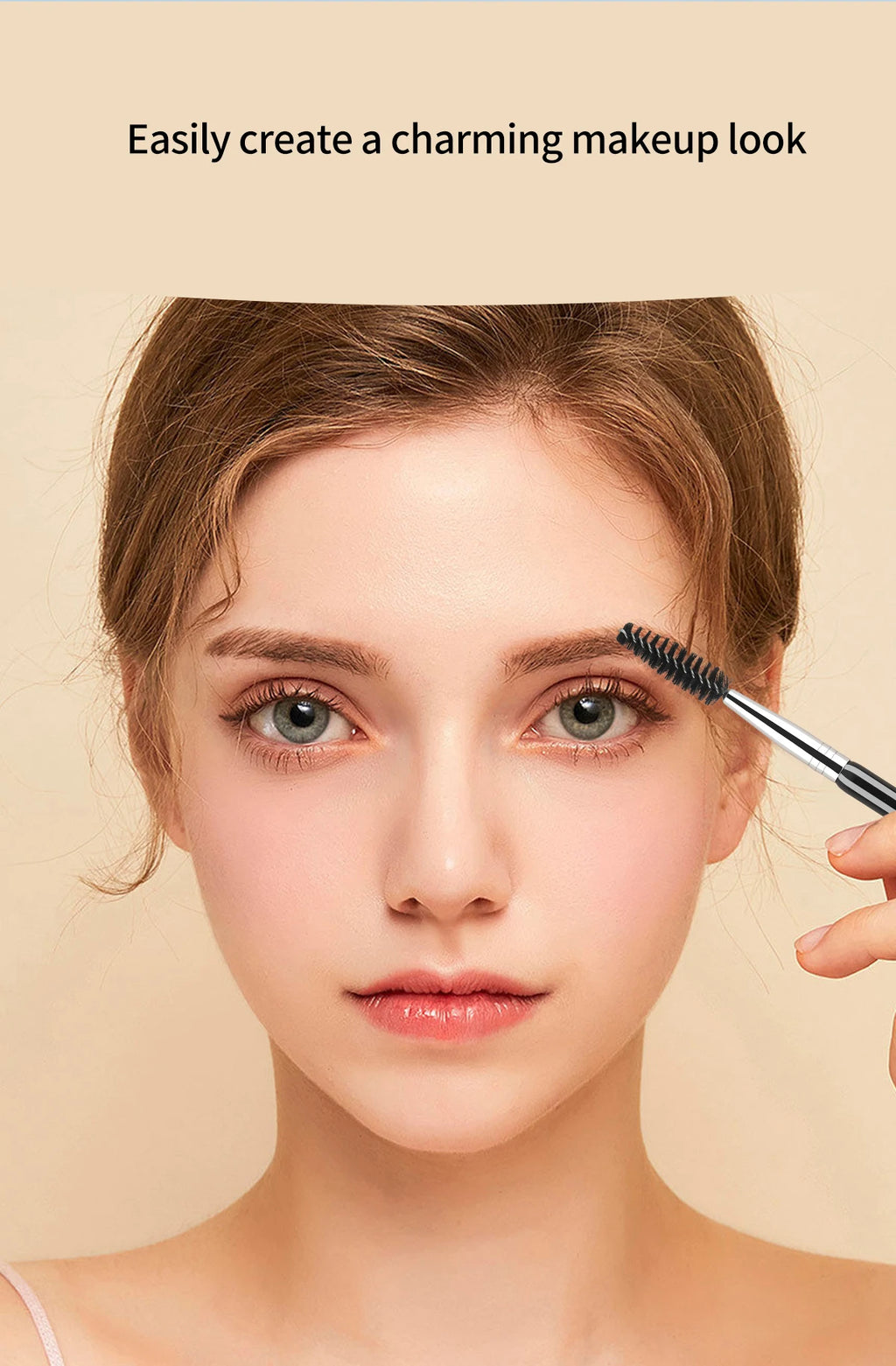 Eyebrow Brush Eyelash Comb makeup brushes Dual Ended Angled brush Spoolie brush 2 in 1 Lash eyebrow brush set makeup tool