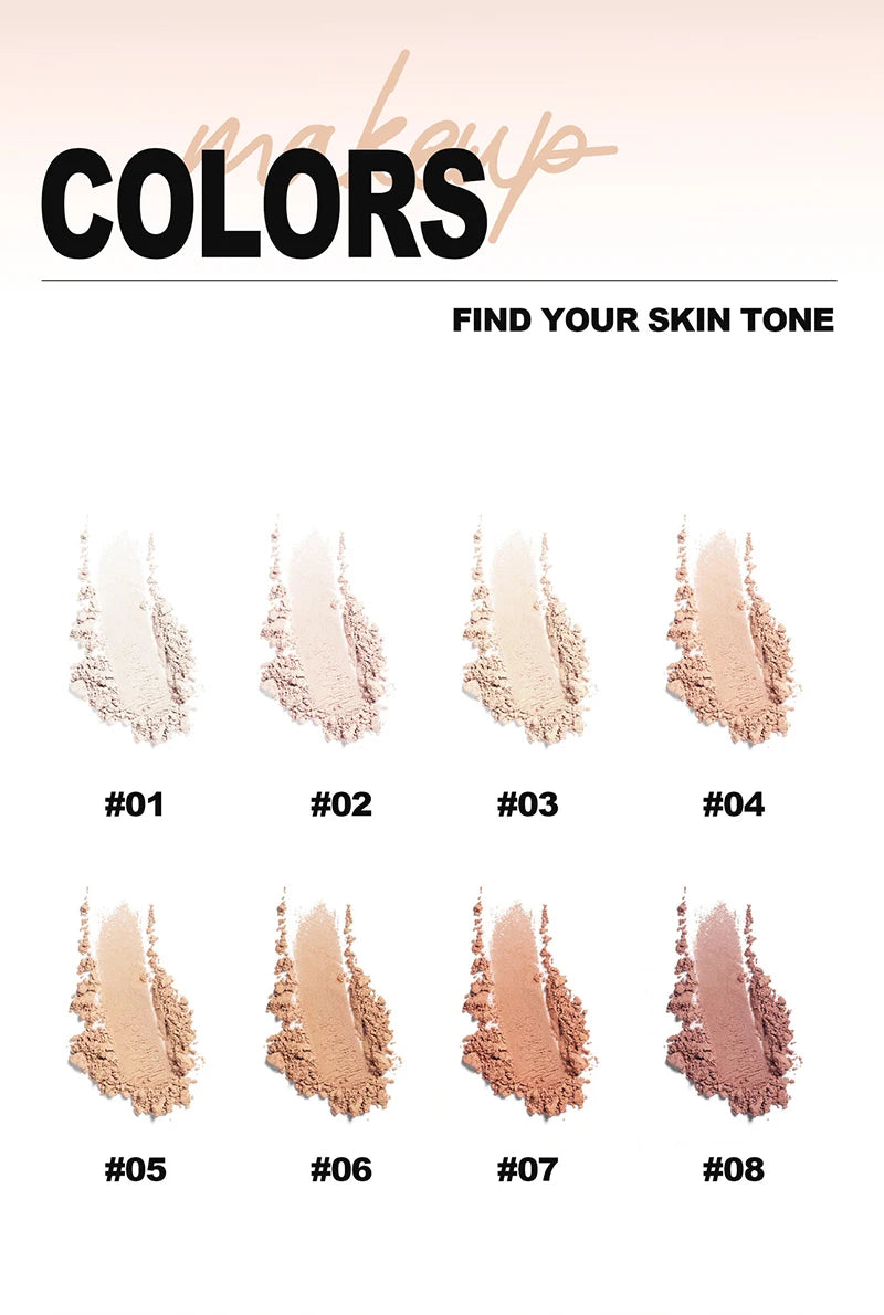 Lasting Oil Control Pressed Powder Bronzer Natural Brighten Waterproof Nude Setting Loose Translucent Powder Dupes Makeup Women