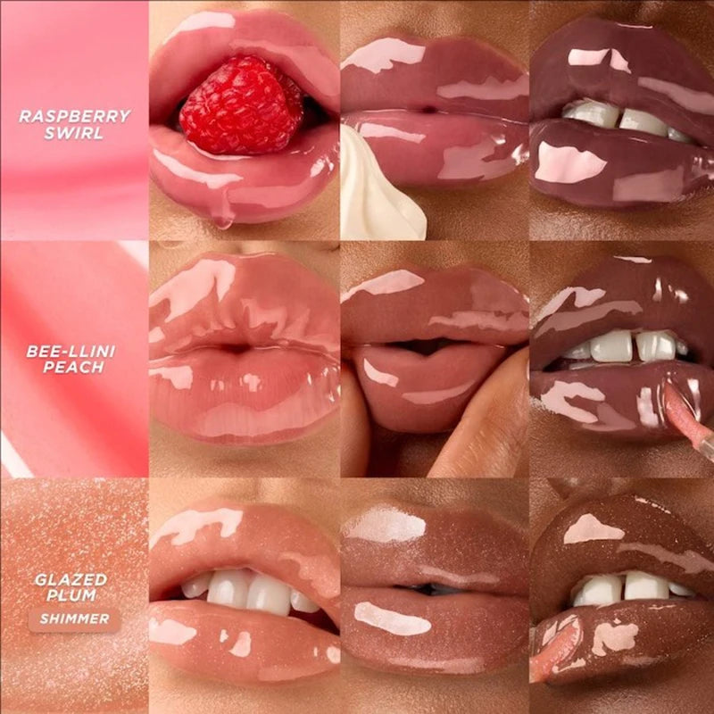 INS Gisou New Color Lasting Moisturizing Lip Balm Raspberry Swirl Sticky Toffee For Lips Plumping Exfoliating Gloss Oil Care