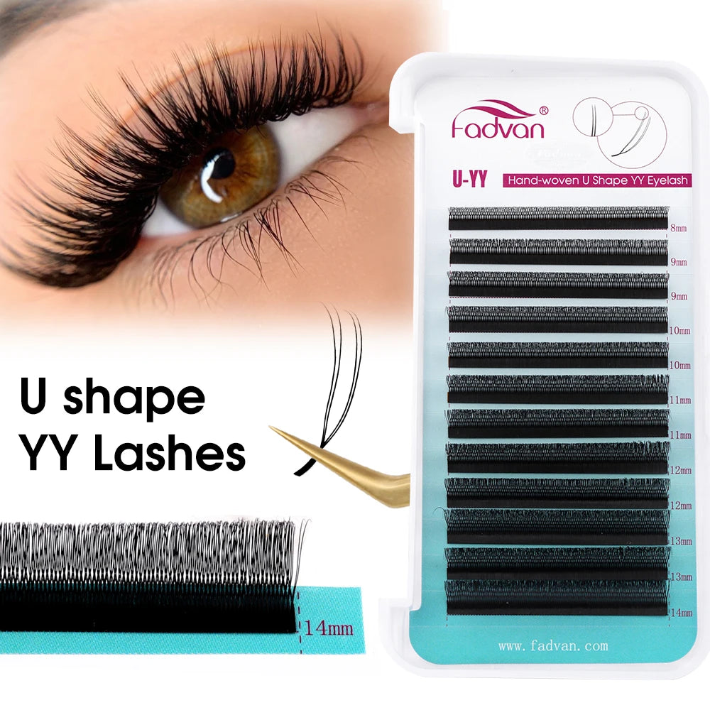 FADVAN U Shape YY Lashes Premium Soft Eyelashes Extension Make up Tools