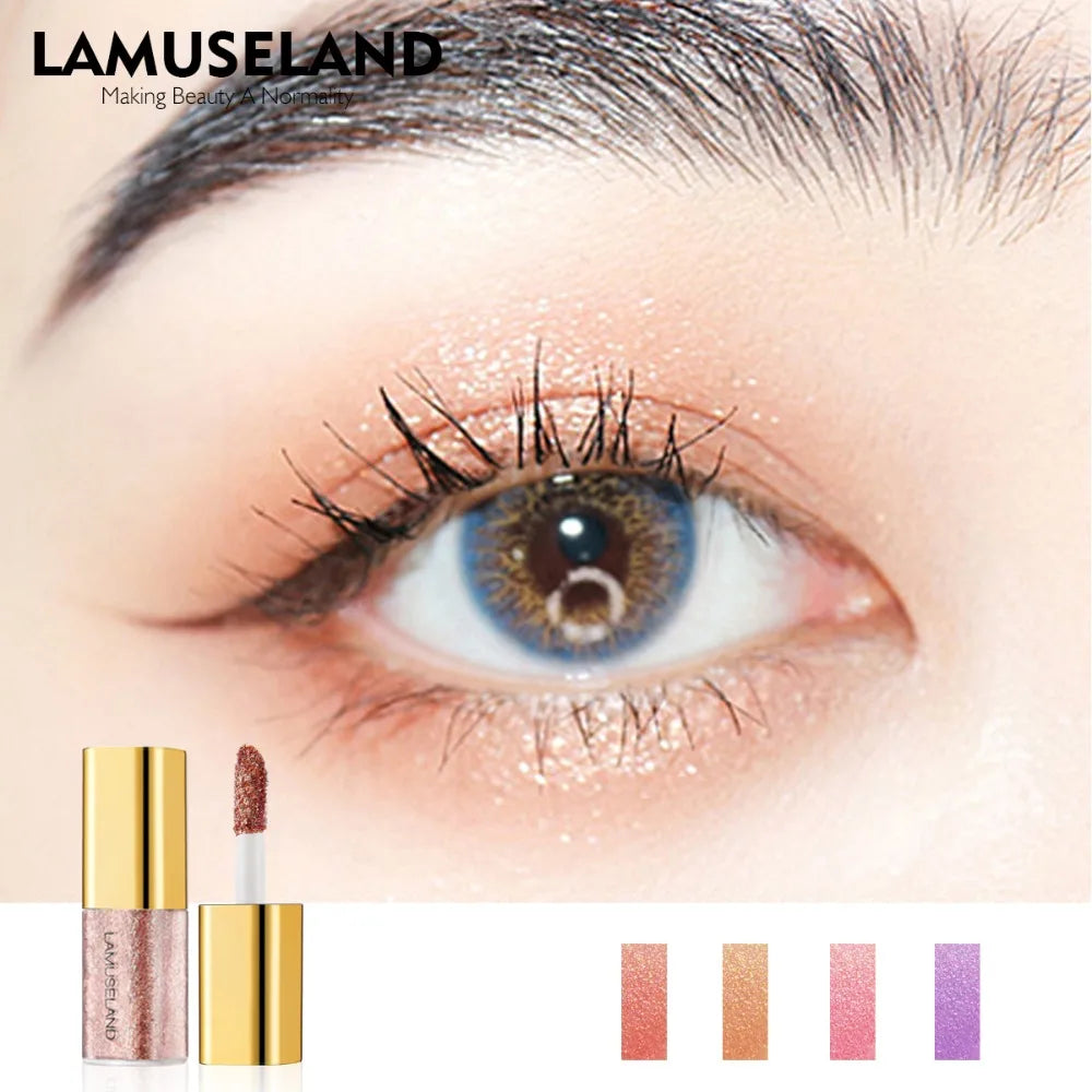 Pearly Liquid Eyeshadow Makeup Natural Smokey Silver Shimmer Glitter Diamond Shadows For Eyelids Waterproof Beauty Highlighter