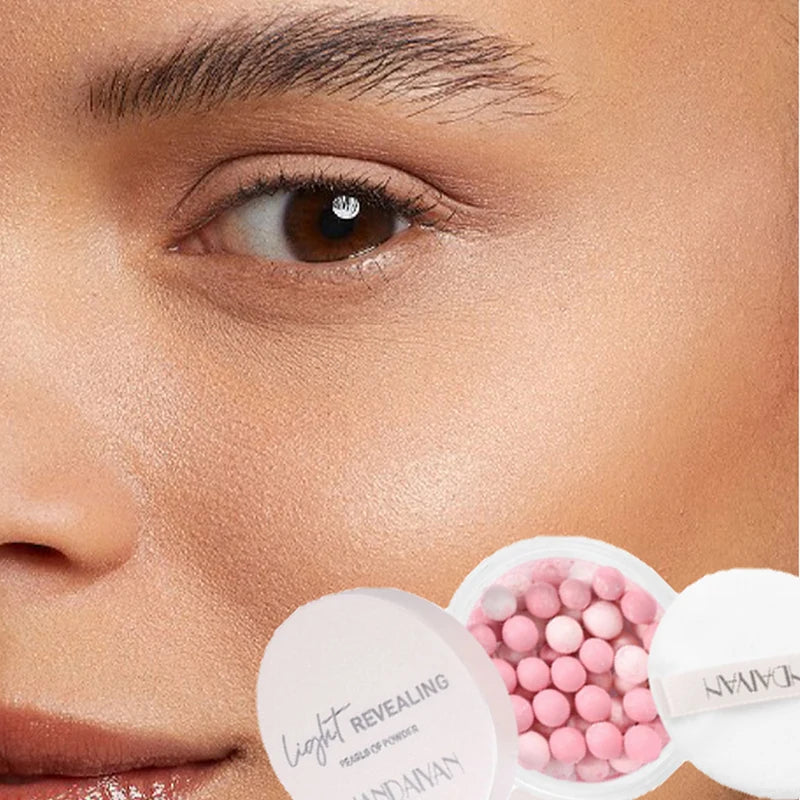 Oil Control Pressed Setting Loose Powder Balls Bronzer Natural Brighten Waterproof Nude Setting Translucent Powder Korean Makeup