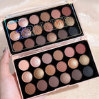 18-Color Eyeshadow Palette – Pearlescent, Matte, Fine Shimmer, Glitter, Earth Tones, Long-Lasting, High-Performance