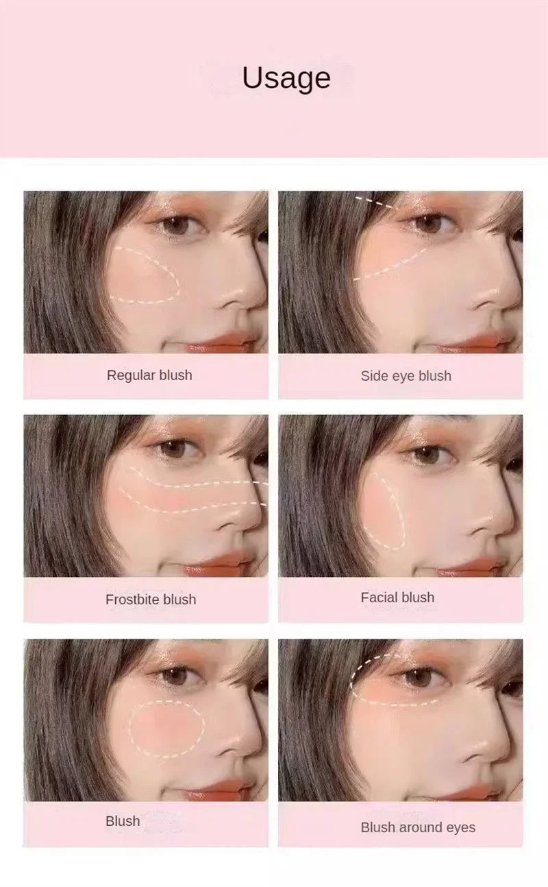 Monochrome blush Matte Natural Cheek Color Brightening Face Waterproof Facial Contouring Makeup Blush Powder Soft Makeup