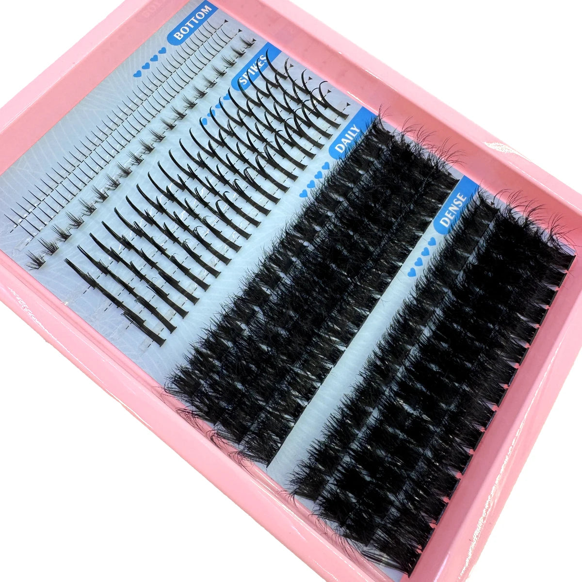 60-150D Cluster Eyelash Extensions with Lash Spikes Lash Clusters Wispy Eyelashes Clusters Fluffier Individual Lashes Clusters